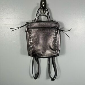 The Sak Graphite Metal Loyola Leather Convertible Purse Backpack NWT One Size